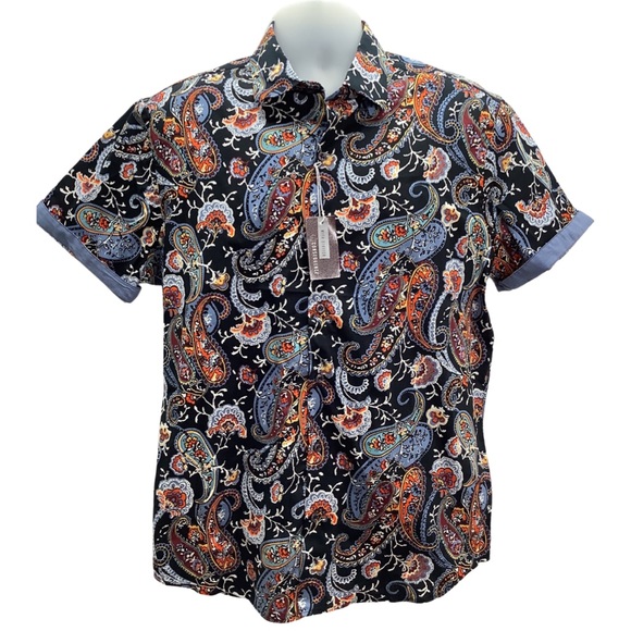 Consequence Other - Consequence Mens Paisley Short Sleeve Shirt New